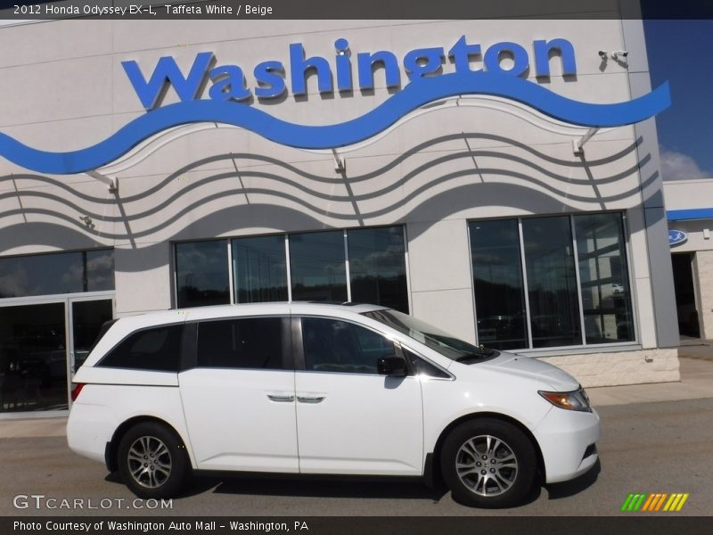 Taffeta White / Beige 2012 Honda Odyssey EX-L