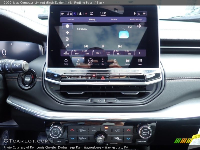 Controls of 2022 Compass Limited (Red) Edition 4x4