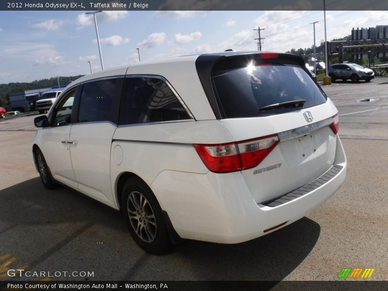 Taffeta White / Beige 2012 Honda Odyssey EX-L