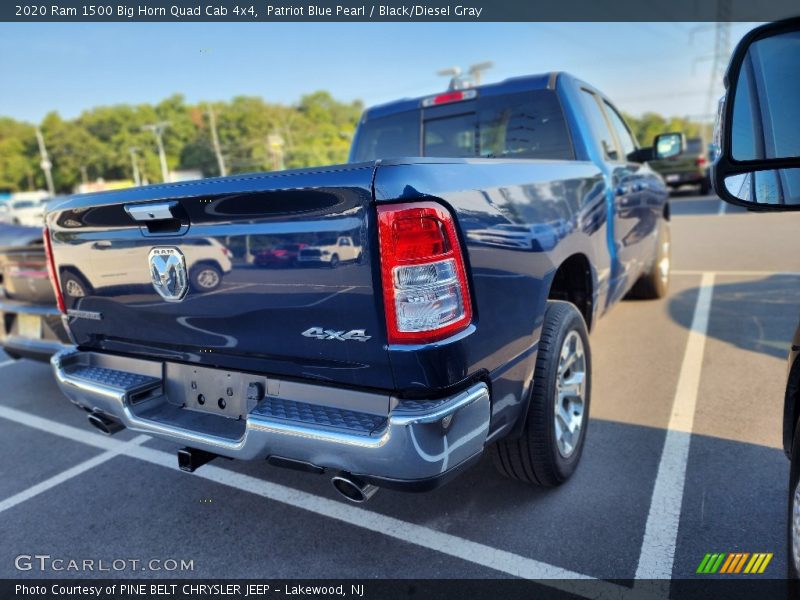 Patriot Blue Pearl / Black/Diesel Gray 2020 Ram 1500 Big Horn Quad Cab 4x4