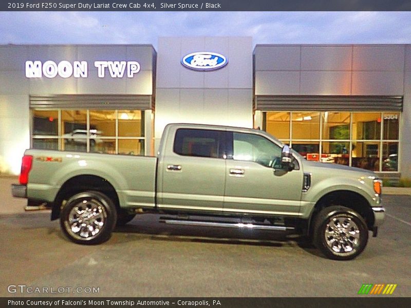 Silver Spruce / Black 2019 Ford F250 Super Duty Lariat Crew Cab 4x4