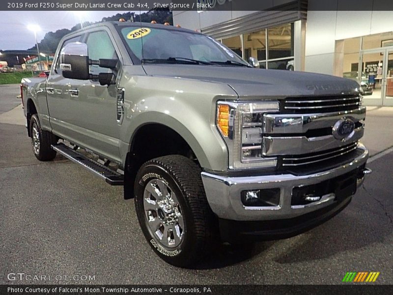 Silver Spruce / Black 2019 Ford F250 Super Duty Lariat Crew Cab 4x4