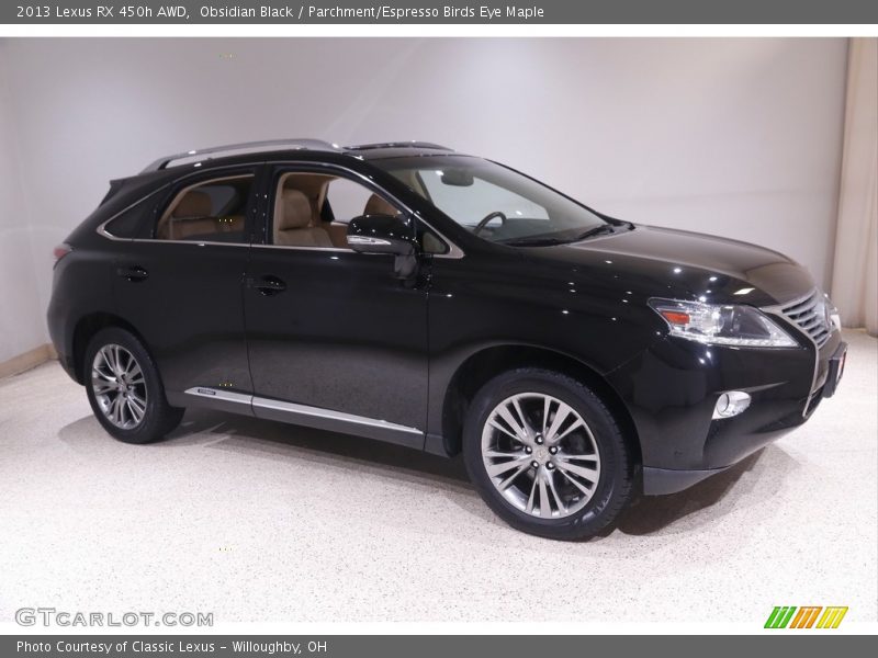 Obsidian Black / Parchment/Espresso Birds Eye Maple 2013 Lexus RX 450h AWD