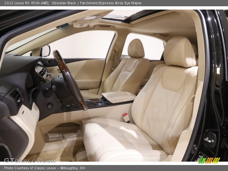 Obsidian Black / Parchment/Espresso Birds Eye Maple 2013 Lexus RX 450h AWD