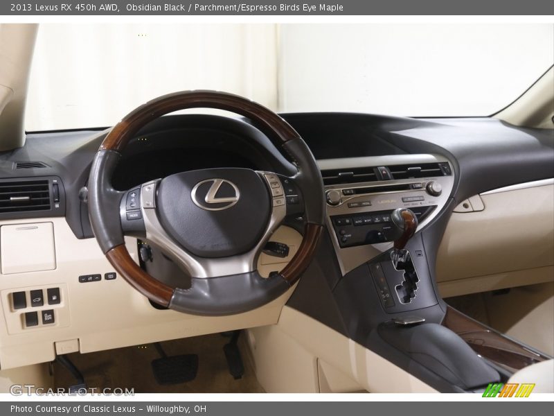 Obsidian Black / Parchment/Espresso Birds Eye Maple 2013 Lexus RX 450h AWD