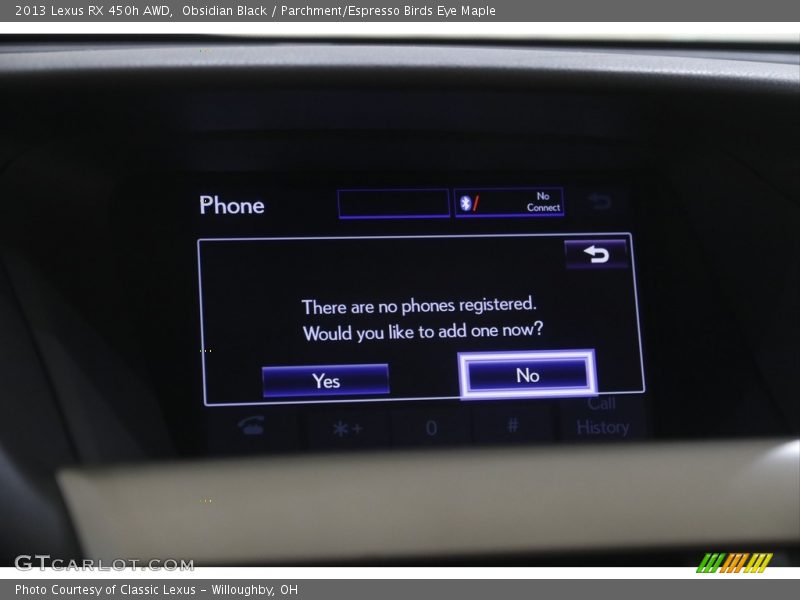 Obsidian Black / Parchment/Espresso Birds Eye Maple 2013 Lexus RX 450h AWD