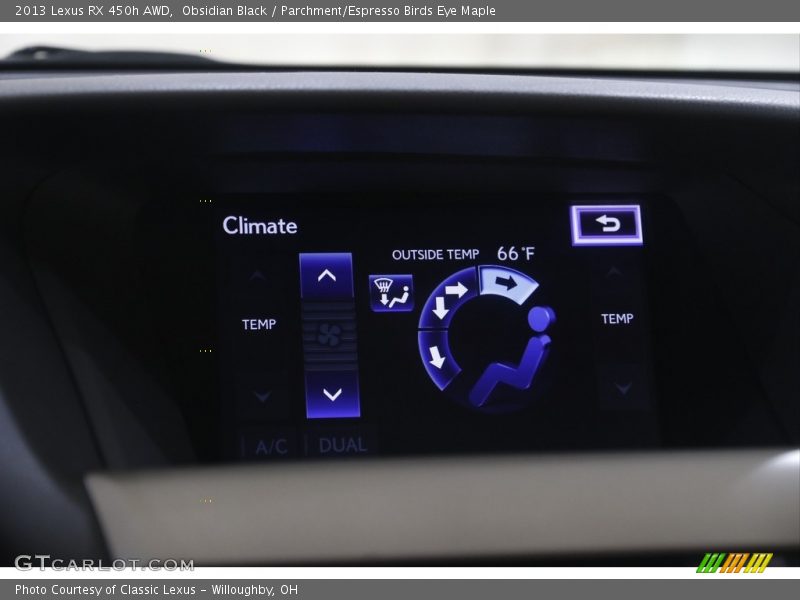 Obsidian Black / Parchment/Espresso Birds Eye Maple 2013 Lexus RX 450h AWD