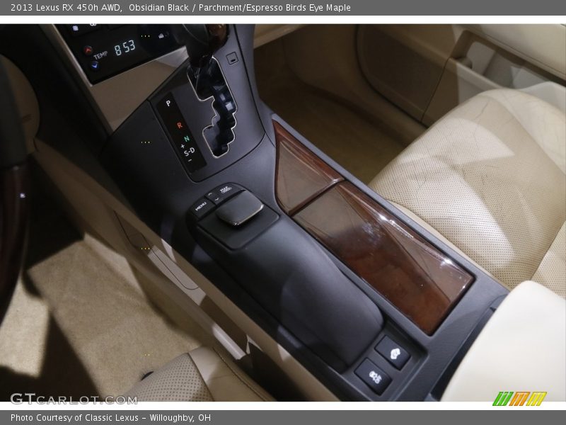 Obsidian Black / Parchment/Espresso Birds Eye Maple 2013 Lexus RX 450h AWD
