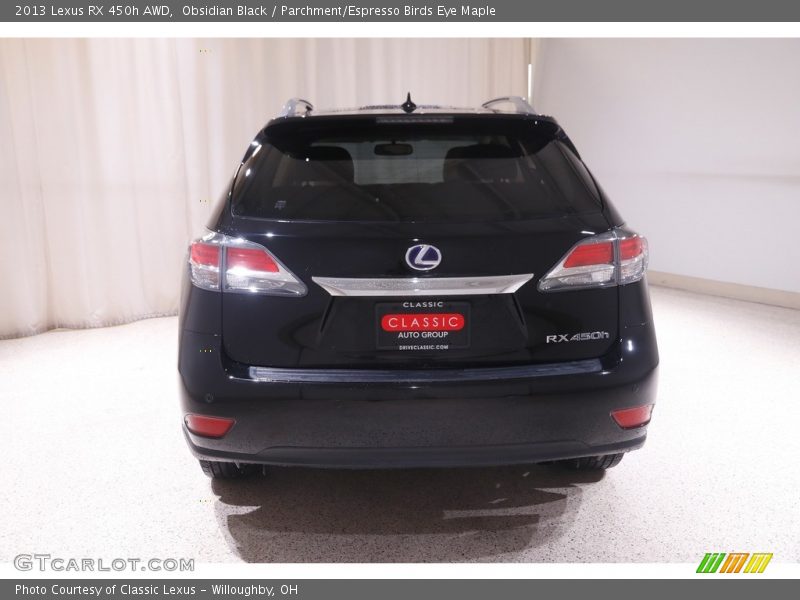Obsidian Black / Parchment/Espresso Birds Eye Maple 2013 Lexus RX 450h AWD
