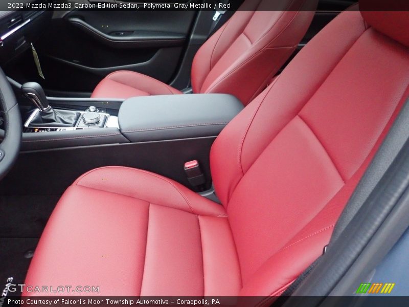 Polymetal Gray Metallic / Red 2022 Mazda Mazda3 Carbon Edition Sedan