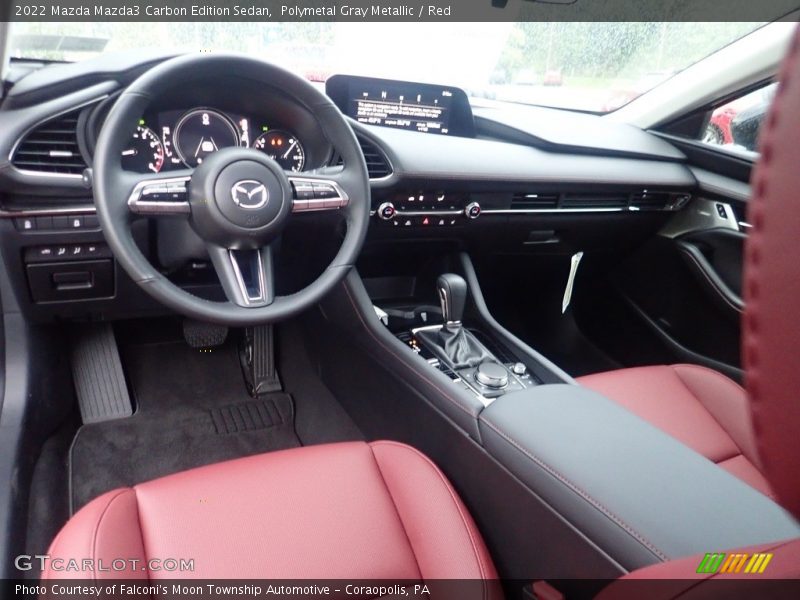  2022 Mazda3 Carbon Edition Sedan Red Interior