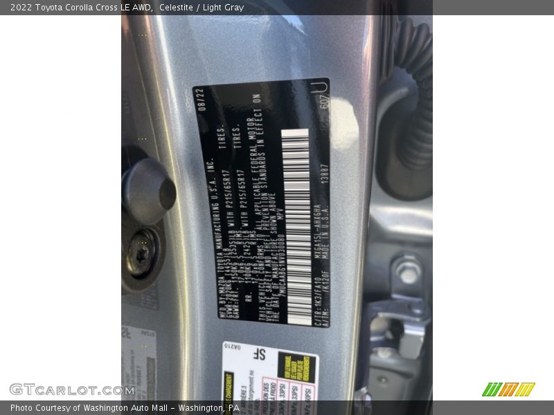 Celestite / Light Gray 2022 Toyota Corolla Cross LE AWD
