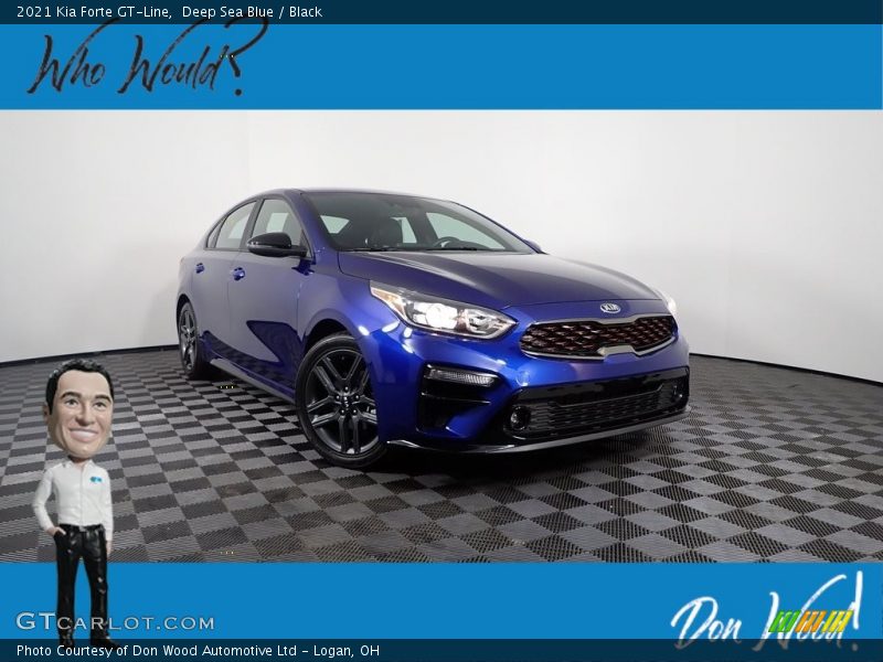 Deep Sea Blue / Black 2021 Kia Forte GT-Line