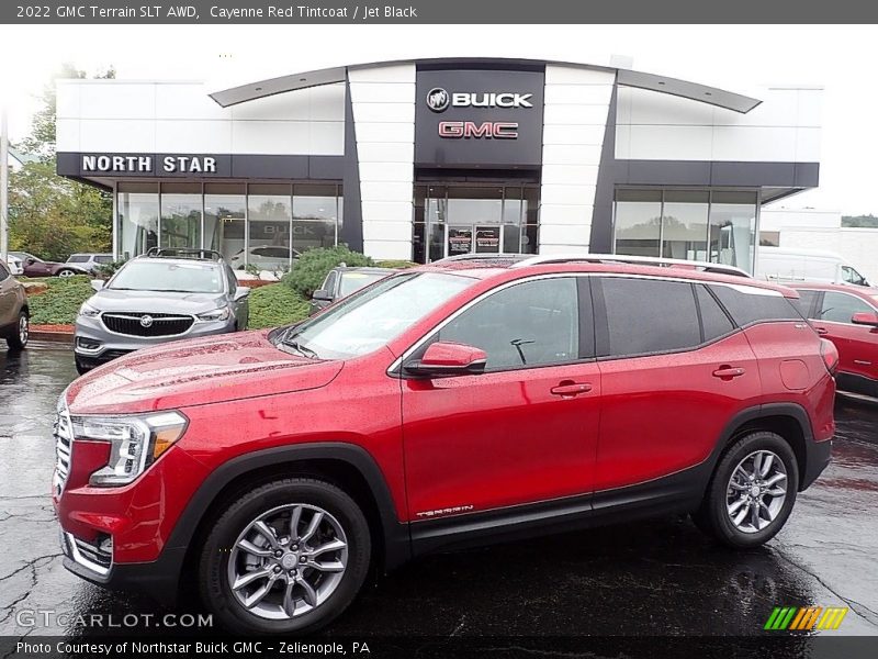 Cayenne Red Tintcoat / Jet Black 2022 GMC Terrain SLT AWD