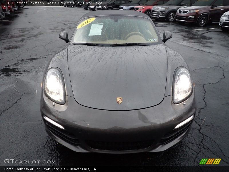 Agate Grey Metallic / Luxor Beige 2013 Porsche Boxster S