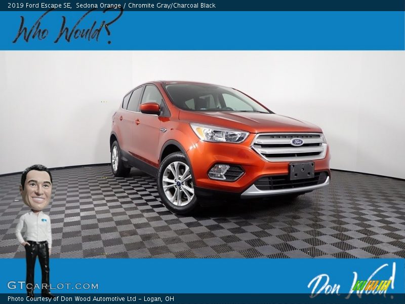 Sedona Orange / Chromite Gray/Charcoal Black 2019 Ford Escape SE