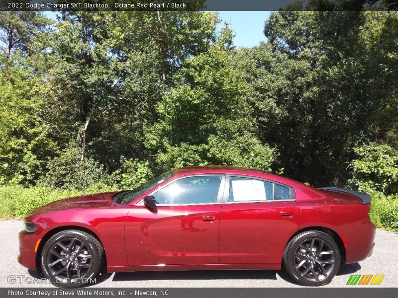 Octane Red Pearl / Black 2022 Dodge Charger SXT Blacktop