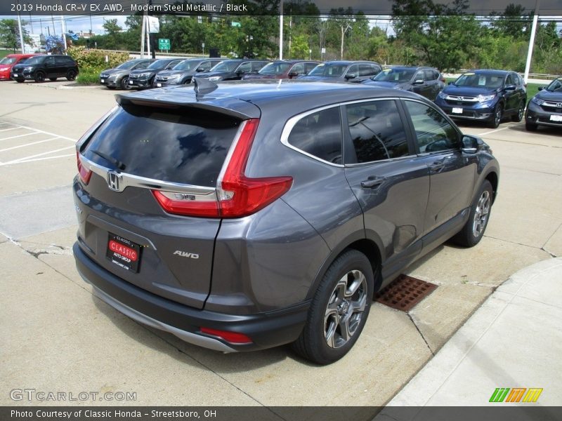Modern Steel Metallic / Black 2019 Honda CR-V EX AWD