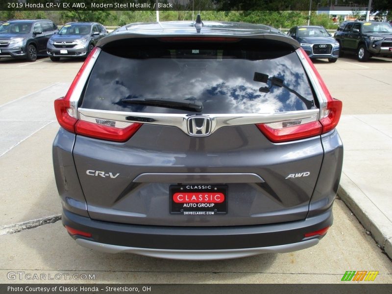 Modern Steel Metallic / Black 2019 Honda CR-V EX AWD