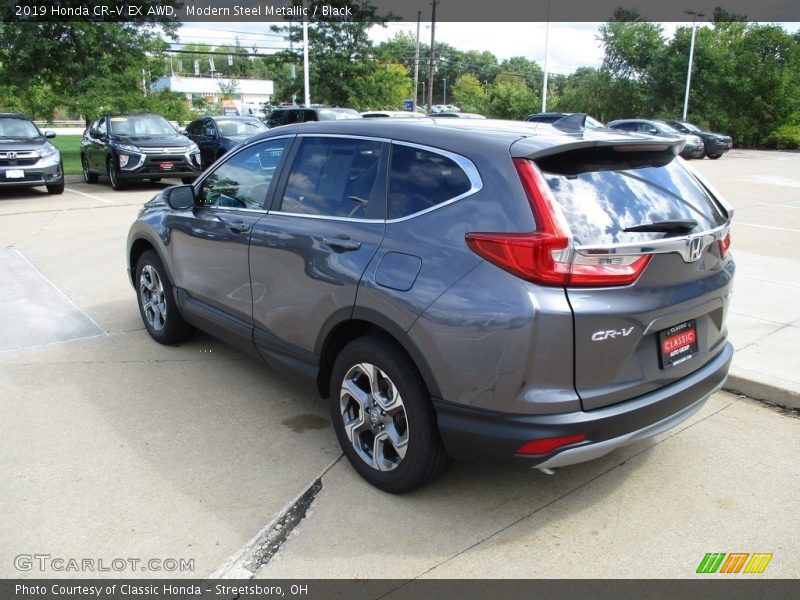 Modern Steel Metallic / Black 2019 Honda CR-V EX AWD