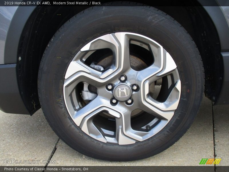 Modern Steel Metallic / Black 2019 Honda CR-V EX AWD