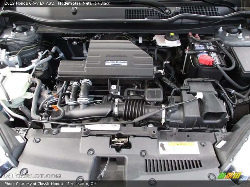 Modern Steel Metallic / Black 2019 Honda CR-V EX AWD