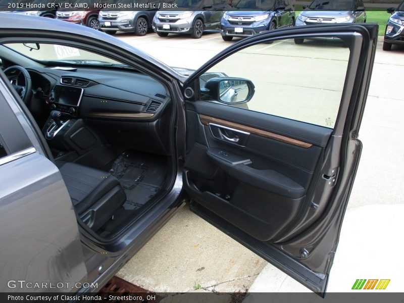 Modern Steel Metallic / Black 2019 Honda CR-V EX AWD