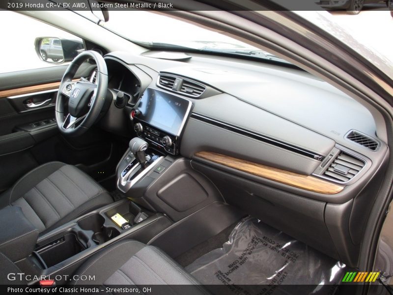 Modern Steel Metallic / Black 2019 Honda CR-V EX AWD