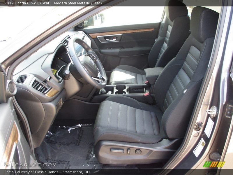 Modern Steel Metallic / Black 2019 Honda CR-V EX AWD