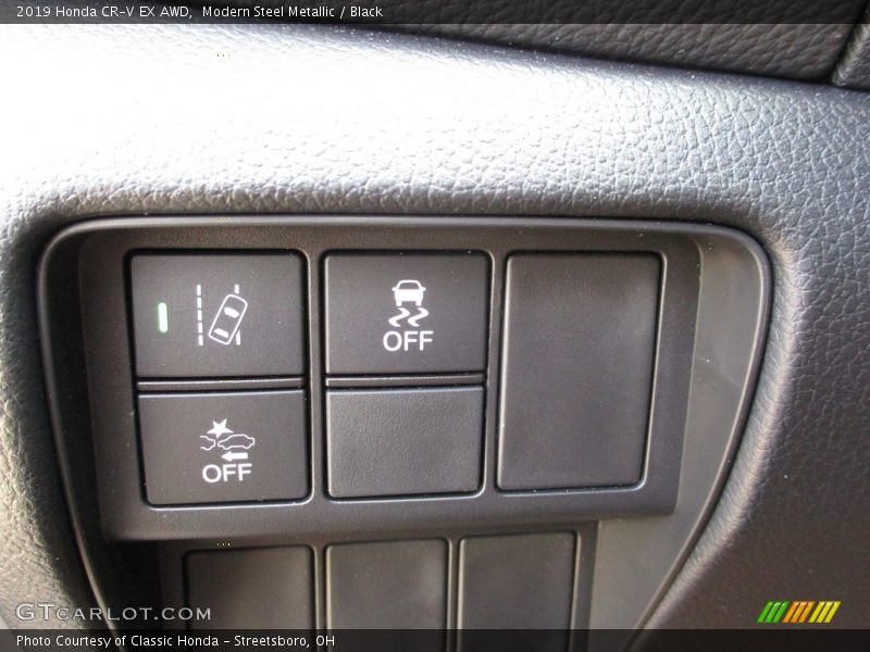Modern Steel Metallic / Black 2019 Honda CR-V EX AWD