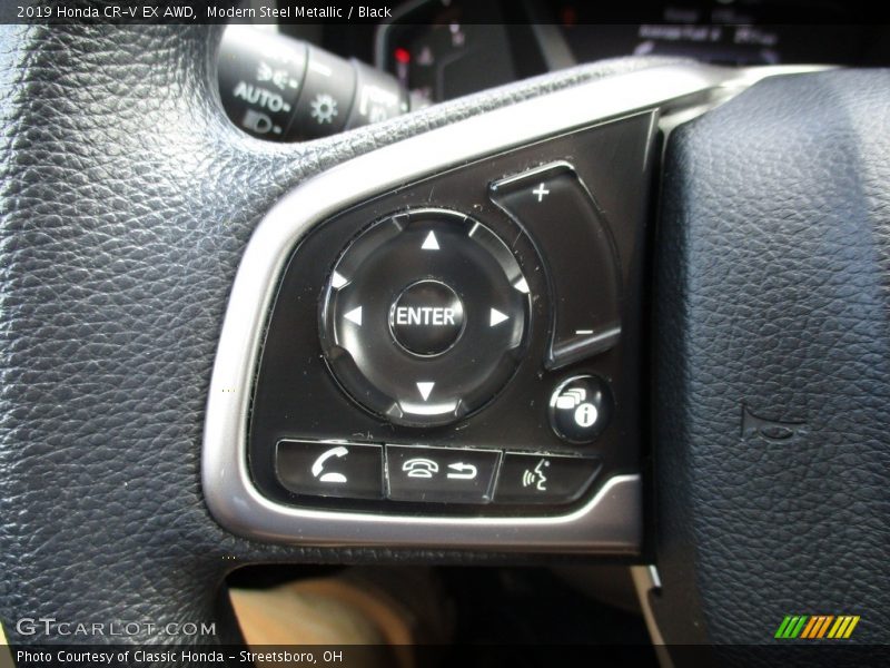Modern Steel Metallic / Black 2019 Honda CR-V EX AWD