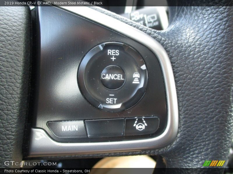 Modern Steel Metallic / Black 2019 Honda CR-V EX AWD