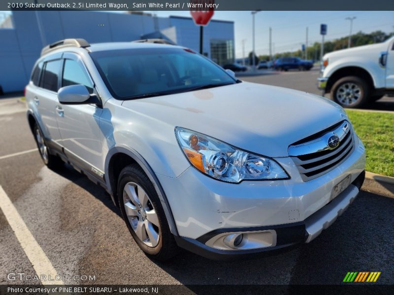 Satin White Pearl / Warm Ivory 2010 Subaru Outback 2.5i Limited Wagon