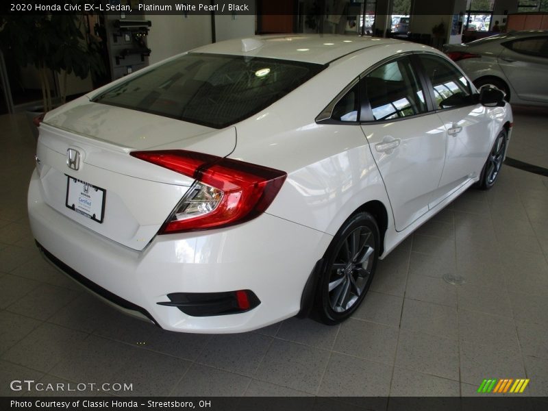Platinum White Pearl / Black 2020 Honda Civic EX-L Sedan
