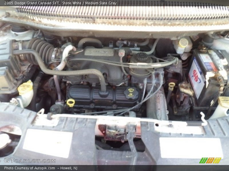Stone White / Medium Slate Gray 2005 Dodge Grand Caravan SXT