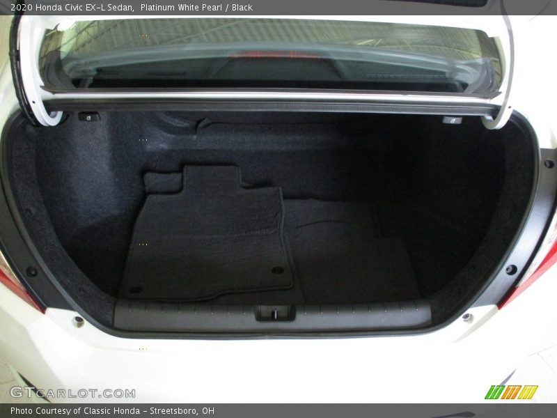Platinum White Pearl / Black 2020 Honda Civic EX-L Sedan