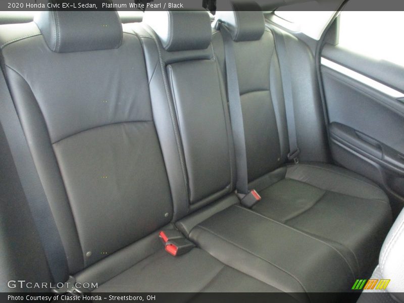 Platinum White Pearl / Black 2020 Honda Civic EX-L Sedan