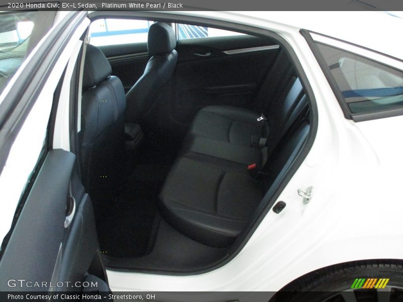 Platinum White Pearl / Black 2020 Honda Civic EX-L Sedan