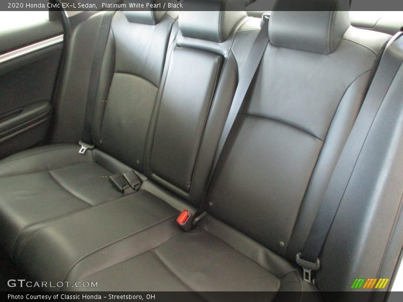 Platinum White Pearl / Black 2020 Honda Civic EX-L Sedan