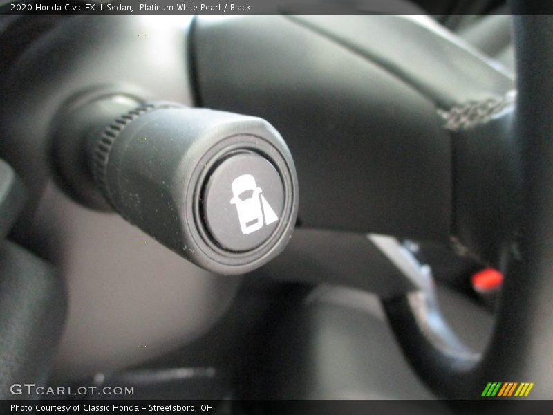Platinum White Pearl / Black 2020 Honda Civic EX-L Sedan