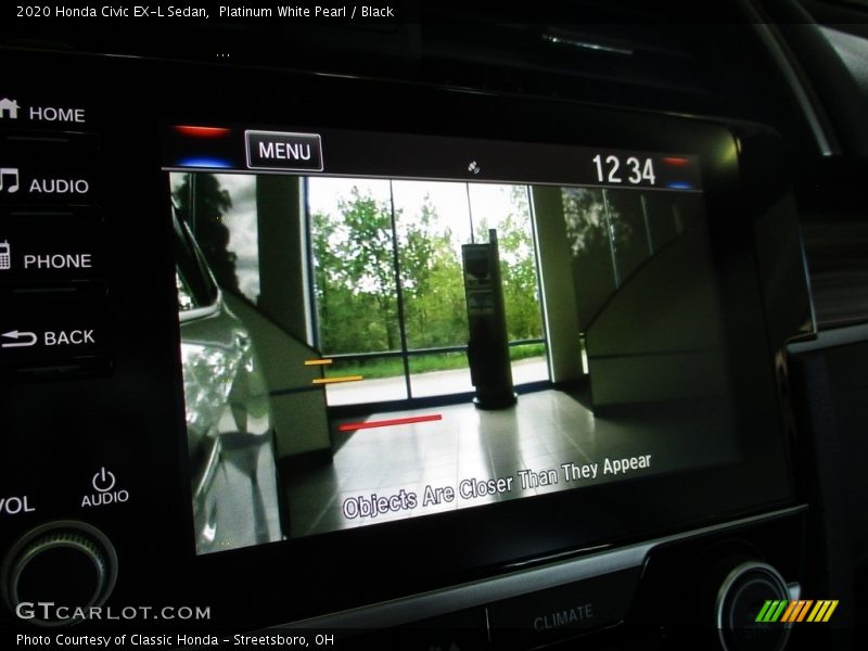 Platinum White Pearl / Black 2020 Honda Civic EX-L Sedan