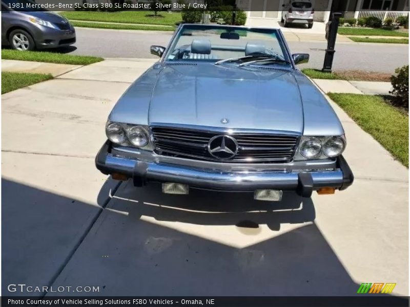 Silver Blue / Grey 1981 Mercedes-Benz SL Class 380 SL Roadster