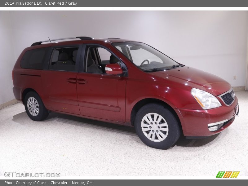 Claret Red / Gray 2014 Kia Sedona LX