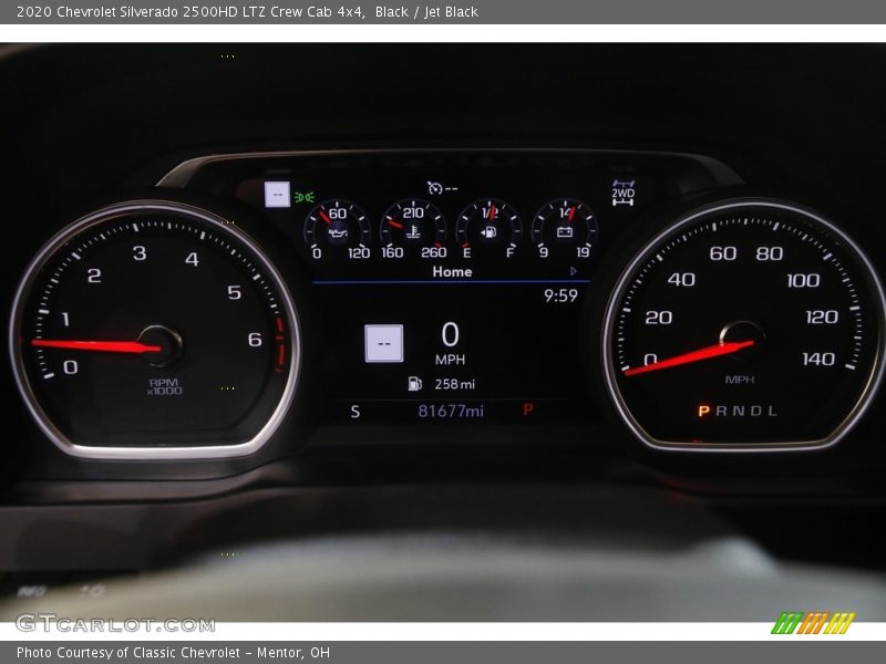 Black / Jet Black 2020 Chevrolet Silverado 2500HD LTZ Crew Cab 4x4