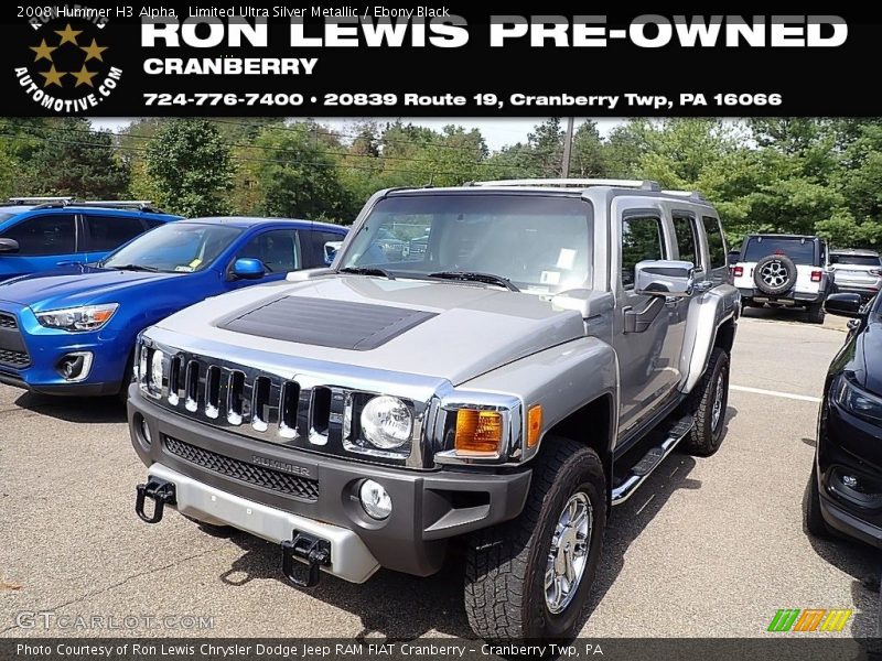 Limited Ultra Silver Metallic / Ebony Black 2008 Hummer H3 Alpha