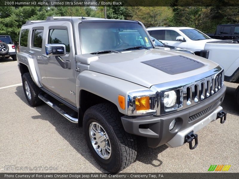 Limited Ultra Silver Metallic / Ebony Black 2008 Hummer H3 Alpha