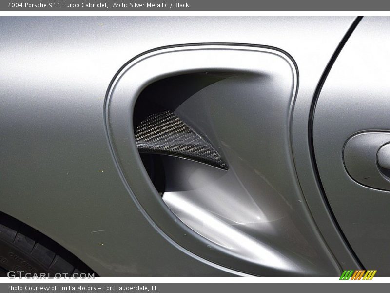 Arctic Silver Metallic / Black 2004 Porsche 911 Turbo Cabriolet