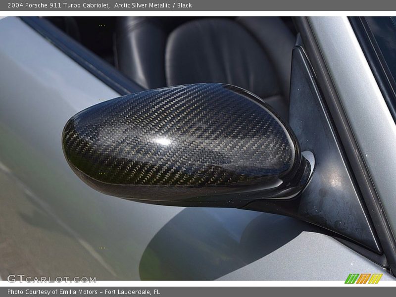 Arctic Silver Metallic / Black 2004 Porsche 911 Turbo Cabriolet