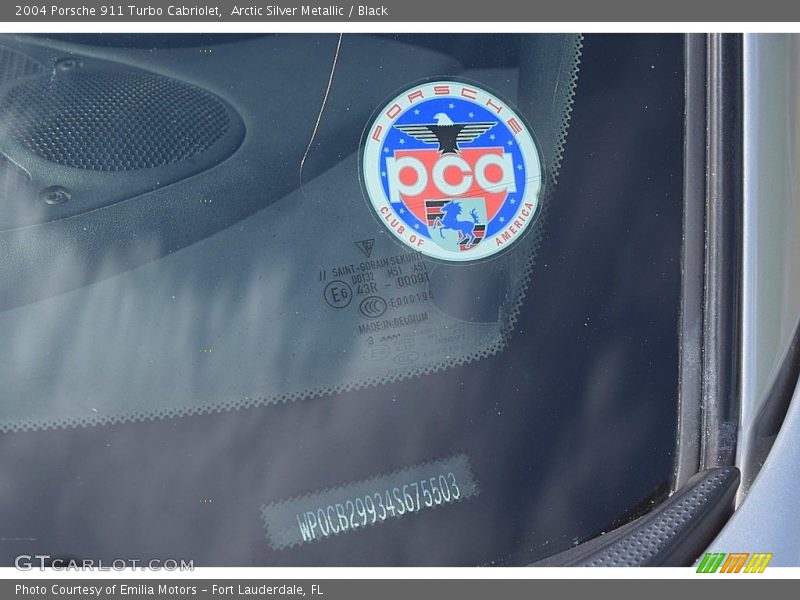 Arctic Silver Metallic / Black 2004 Porsche 911 Turbo Cabriolet