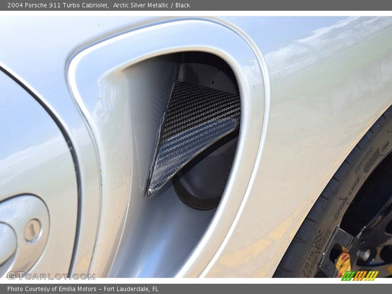 Arctic Silver Metallic / Black 2004 Porsche 911 Turbo Cabriolet